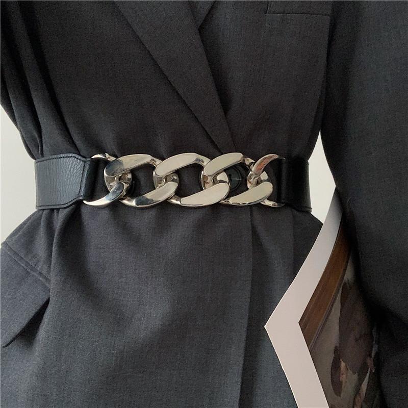 Dây Chuyền Vàng Dây Thun Kim Loại Bạc Eo Cho Phụ Nữ Ceiture Femme Co Giãn ds Nữ Phối Ketting Riem Dây Thắt Lưng