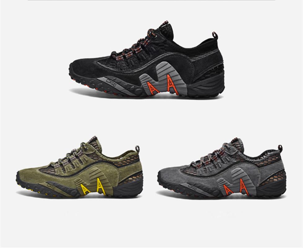 Giày đi bộ đi bộ đường dài lưới kéo dài cho nam giày mềm giày thể thao nam Color: 9326-Gray Shoe Size: 9.5