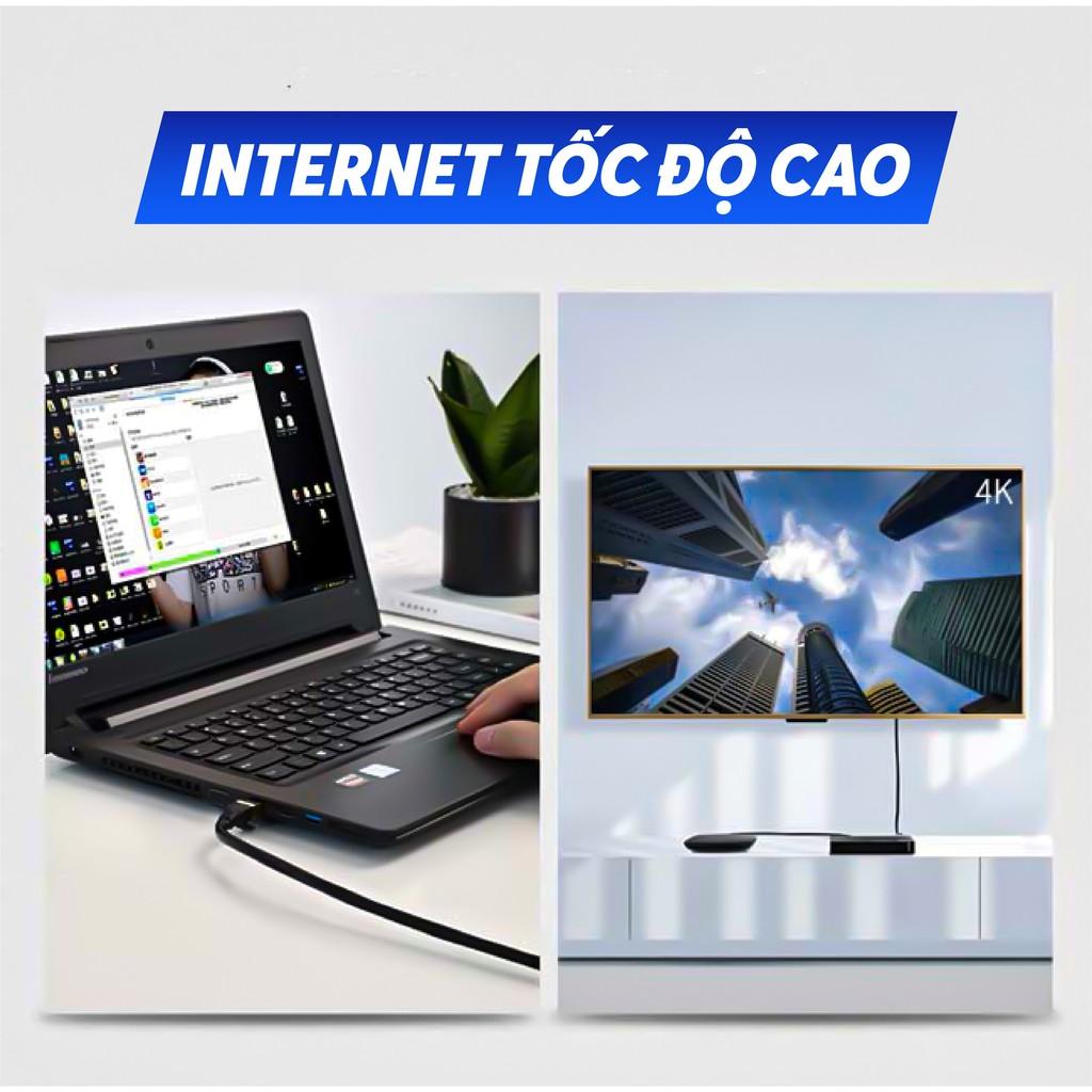 Cáp mạng 2 đầu đúc bọc hợp kim Cat 7 UTP, dạng tròn, dài từ 0.5-20m UGREEN NW107