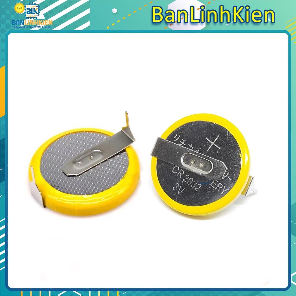 Pin CR2032 liền đế/ pin cmos 2032 liền đế