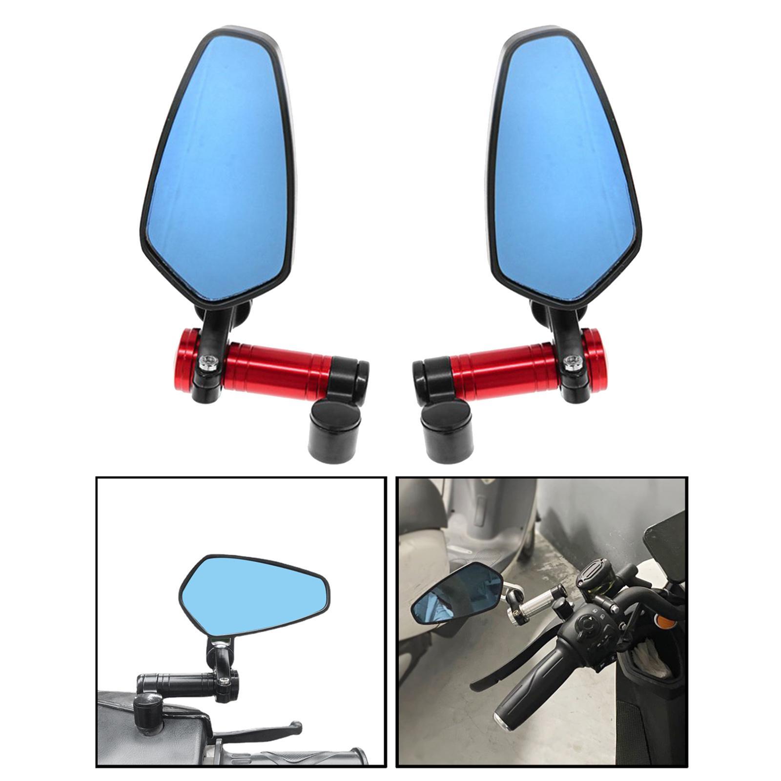 2Pcs Motorcycle Rearview Side Mirrors Rear View Mirrors Fits for Most Motorbikes Scooters