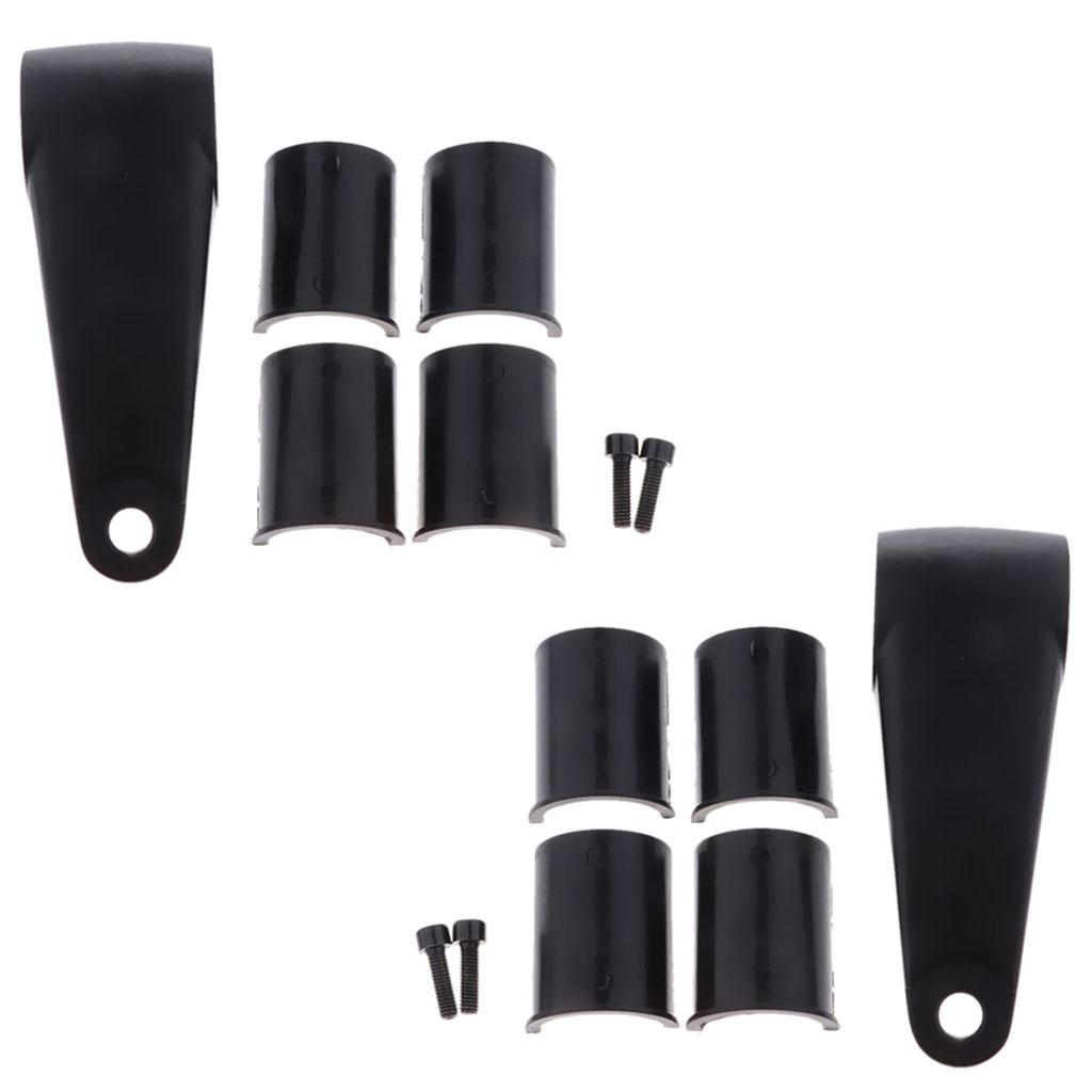 Motorcycle Black Billet Aluminum Headlight Fork Mounting Brackets Kits for