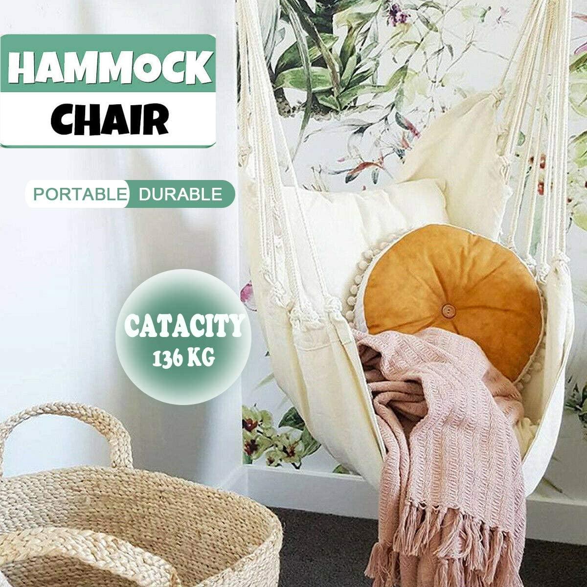 Di Động Võng Ghế Treo Dây Ghế Ghế Xoay Ghế Ngồi Có 2 Gối Cho Sân Vườn Trong Nhà Ngoài Trời Thời Trang Võng Đu