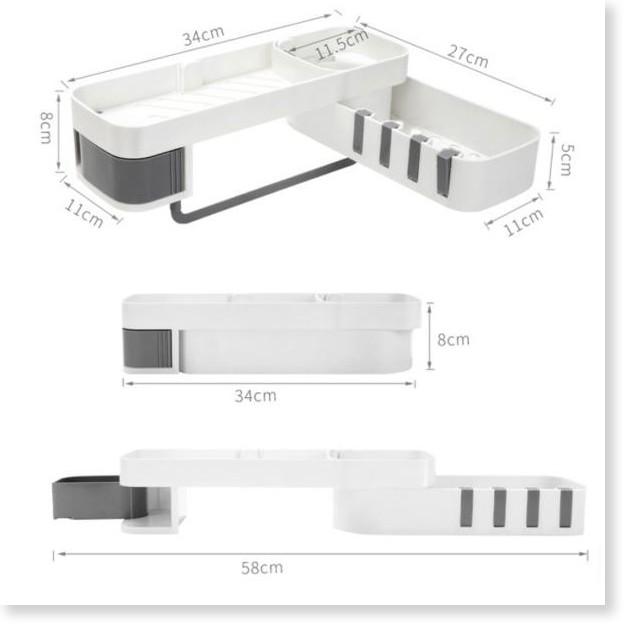 GIÁ TREO TƯỜNG NHÀ TẮM ĐỰNG ĐỒ ĐA NĂNG (Bộ 2 cái)