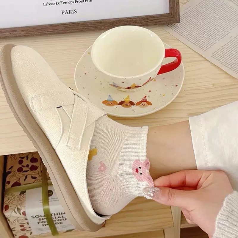 SET 5 ĐÔI TẤT VỚ NƠ NỮ DỄ THƯƠNG MÃ 47 DÀNH CHO NỮ