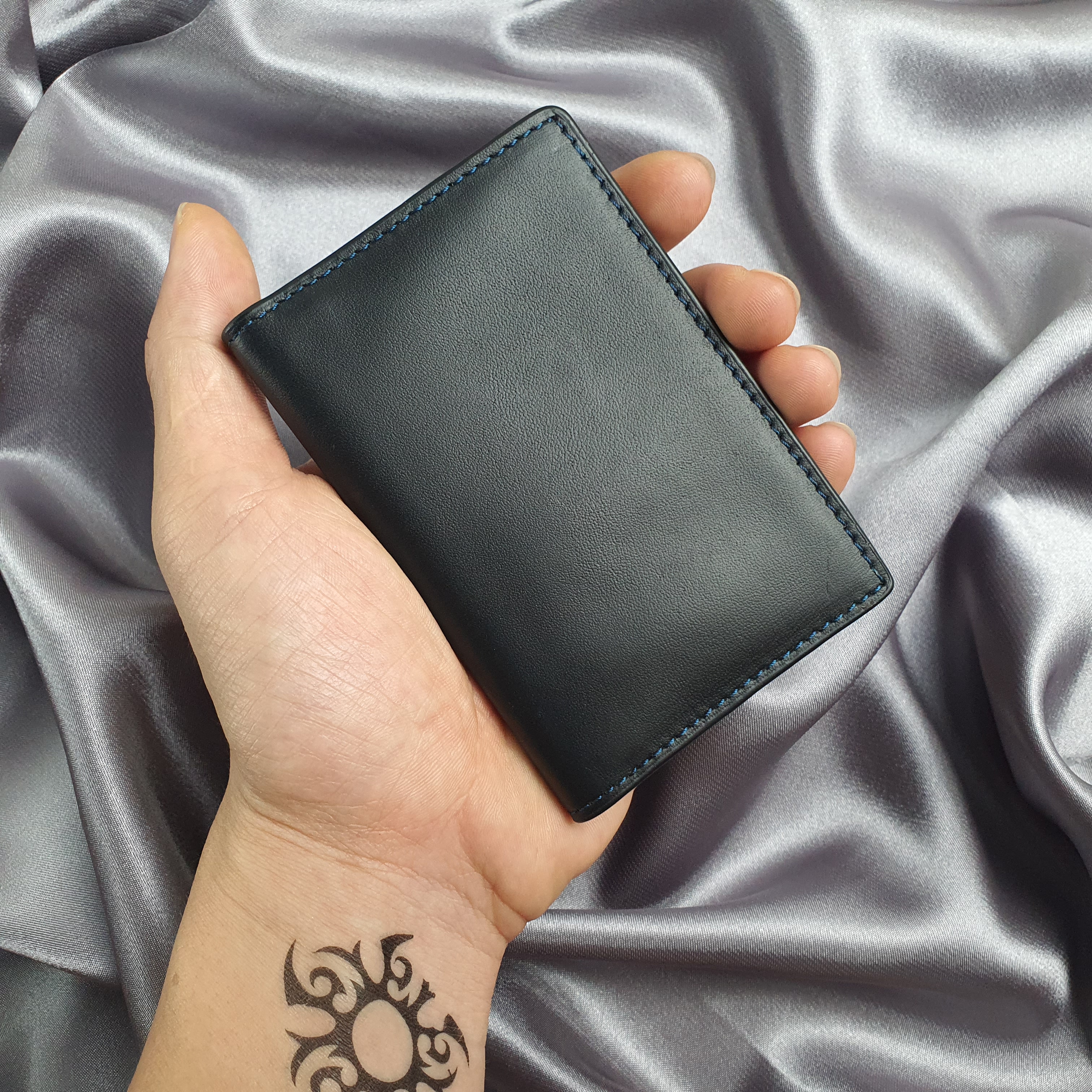 Ví Minimalism Black VD104 - 100% da bò thật, BH 3 năm