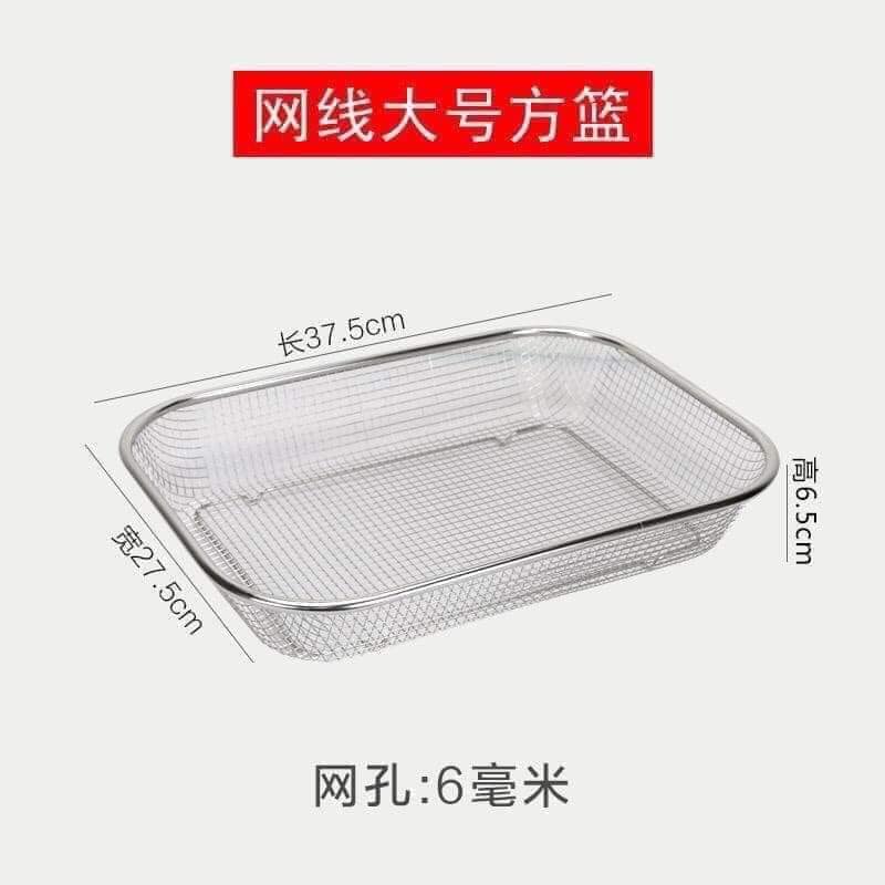 SET 3 RỔ INOX CHỮ NHẬT SIÊU TIỆN LỢI