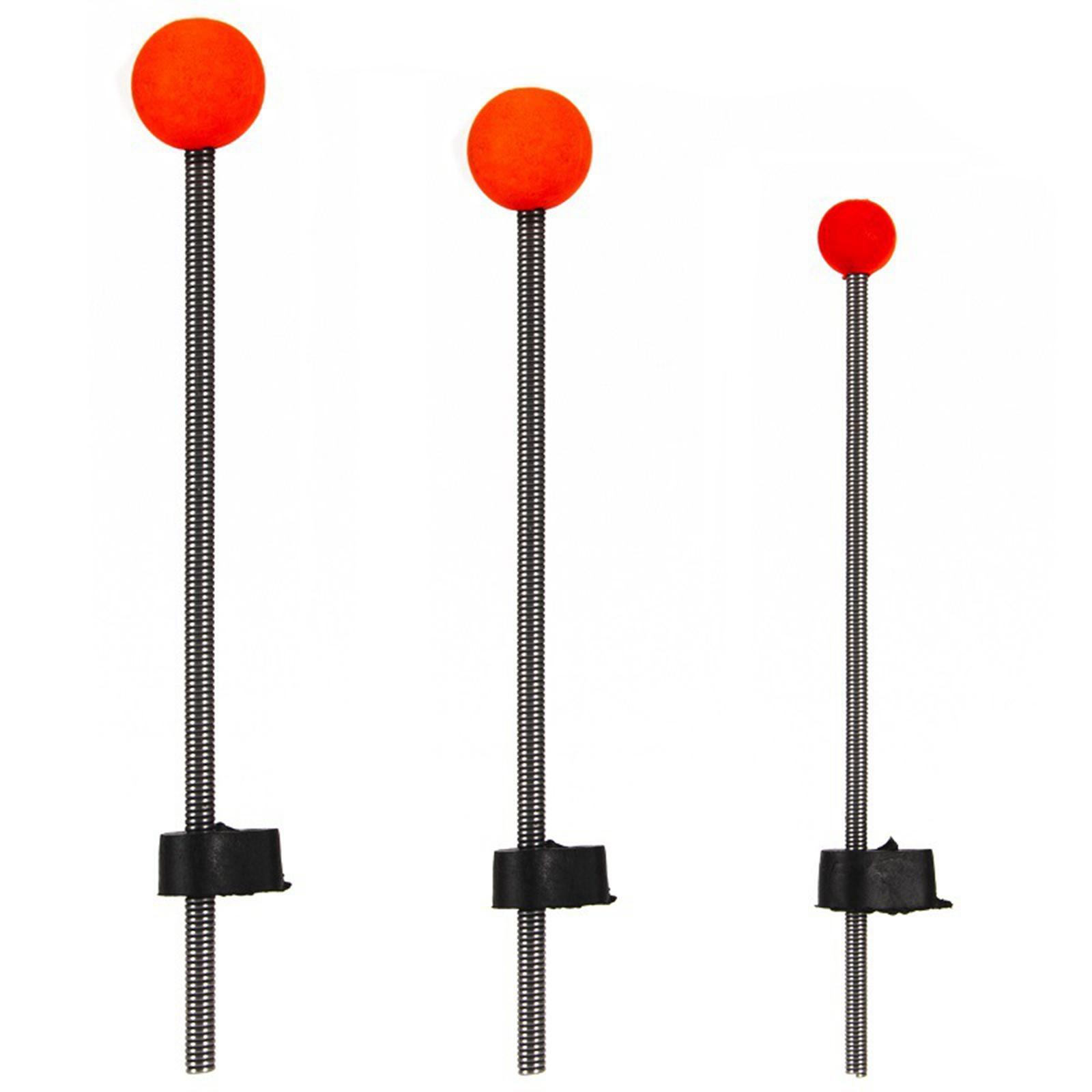 5Pcs Ice Fishing Rod Top Tip Auxiliary Threading Durable Portable Easy Using Red Ball Spring for Fishing Lakes Reservoirs Pond Winter