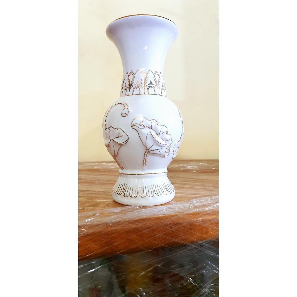 Bình bông bạch ngọc cao cấp cao 25cm