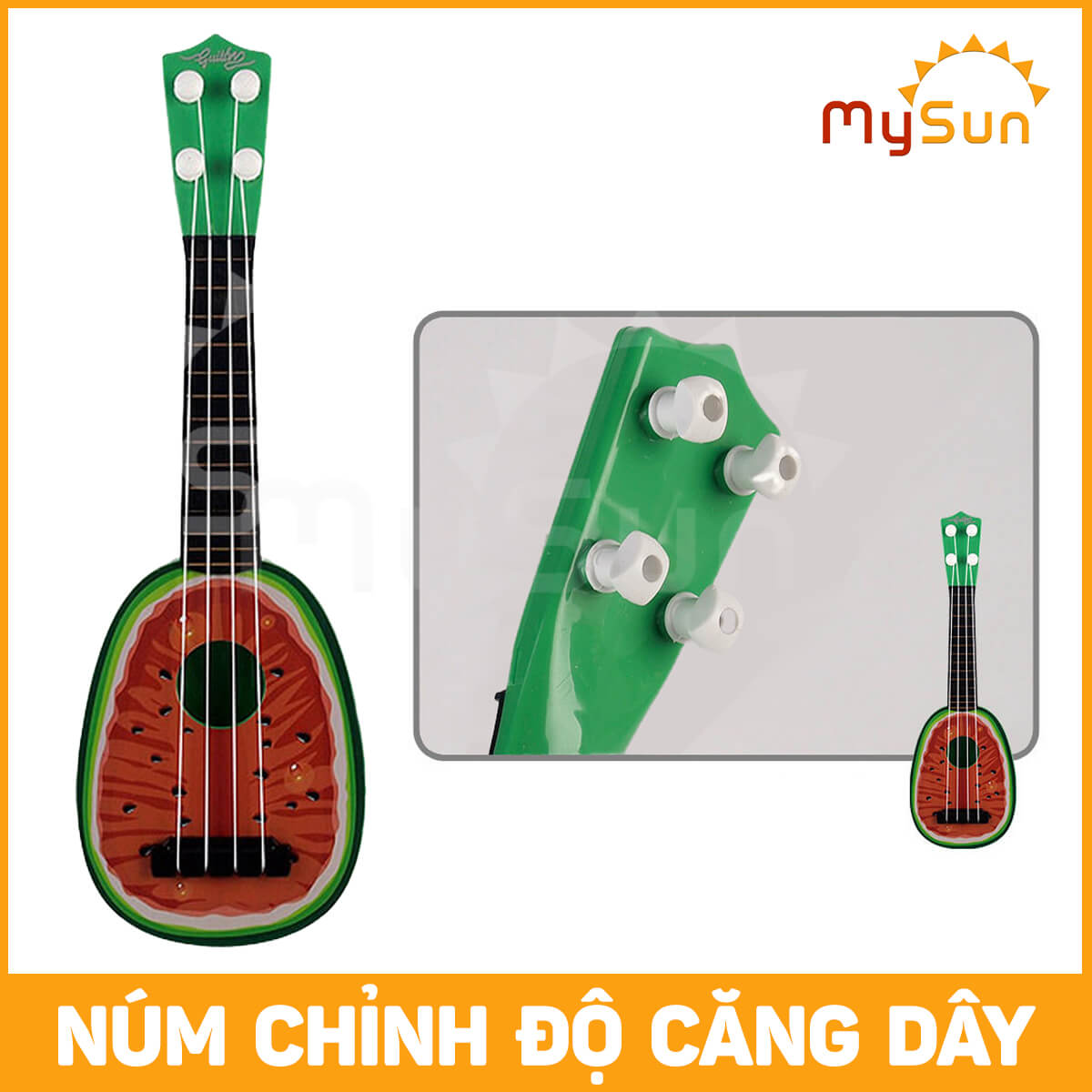 Cây đàn Ukulele đồ chơi nhạc cụ trẻ em 4 dây mini cho bé phát triển trí tuệ thông minh