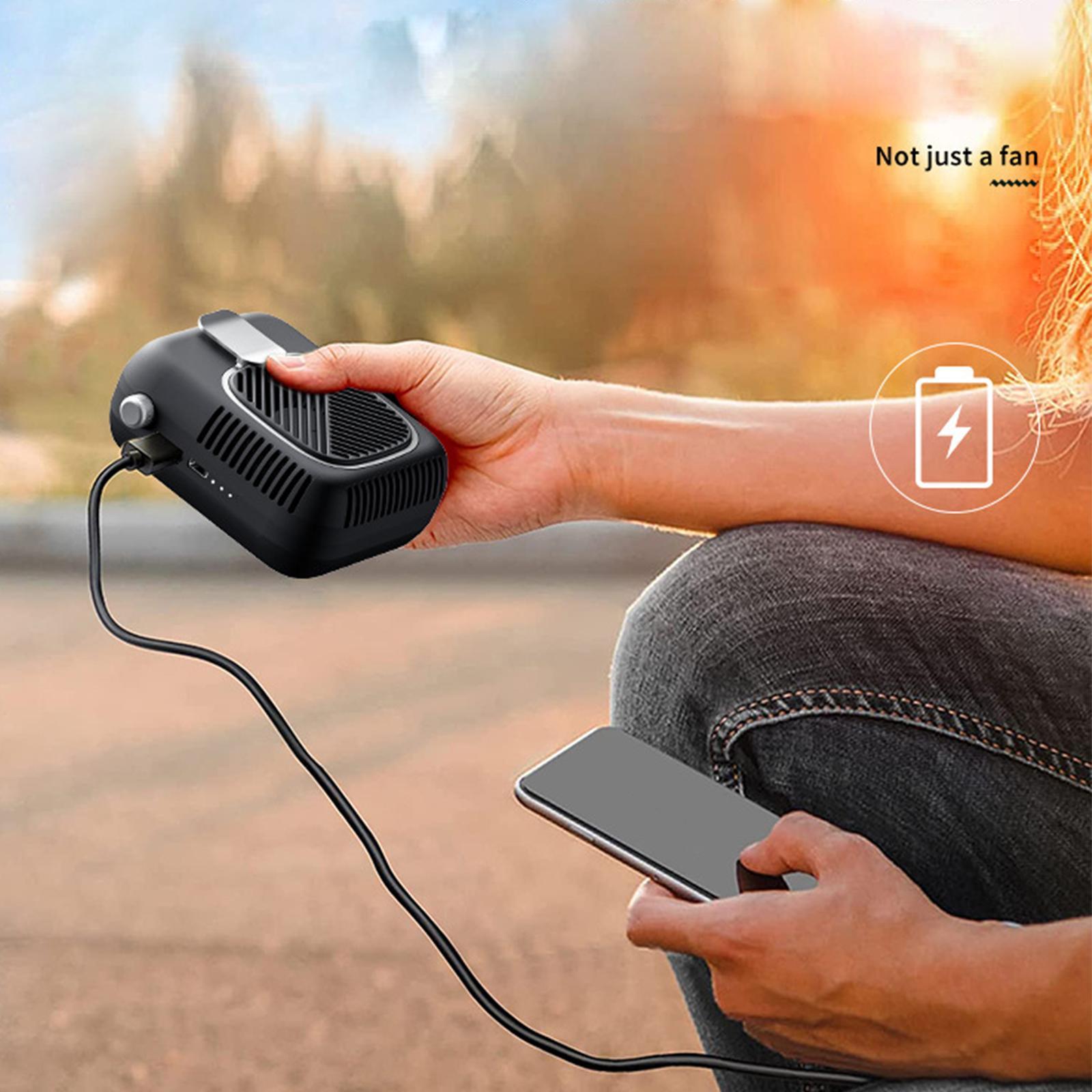 Portable Waist Fan Lightweight Table Fans Bedroom for Outdoor Travel Cycling