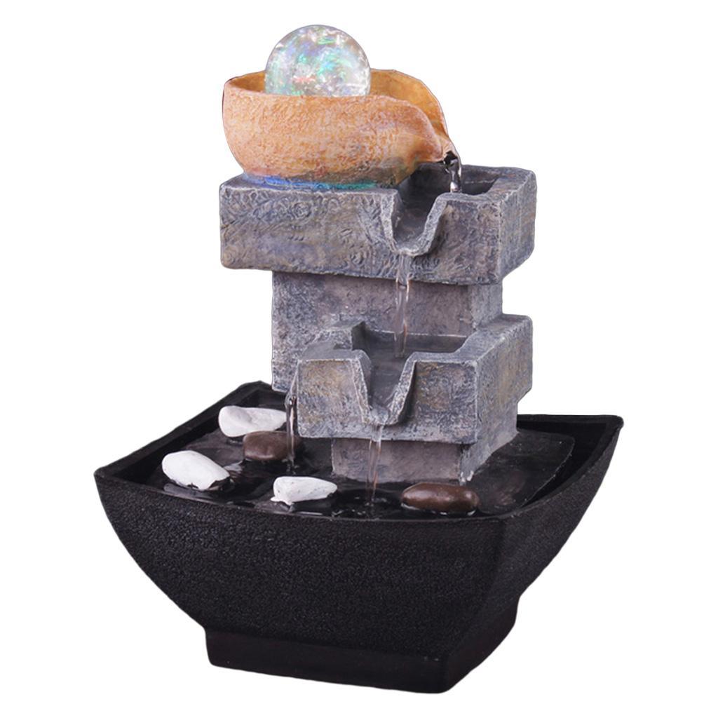 Indoor Feng Shui Tabletop Fountain Ornaments Relaxing Home Office Decor