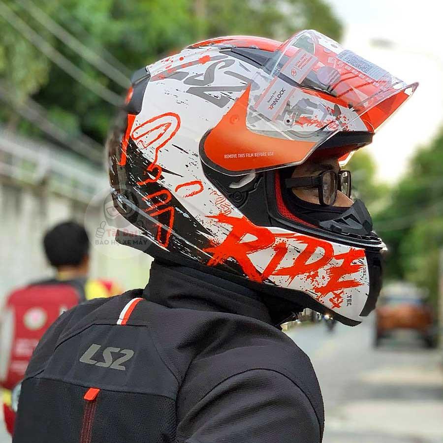 Mũ nón bảo hiểm Fullface LS2 FF353 Rapid Naughty - Mũ LS2 353