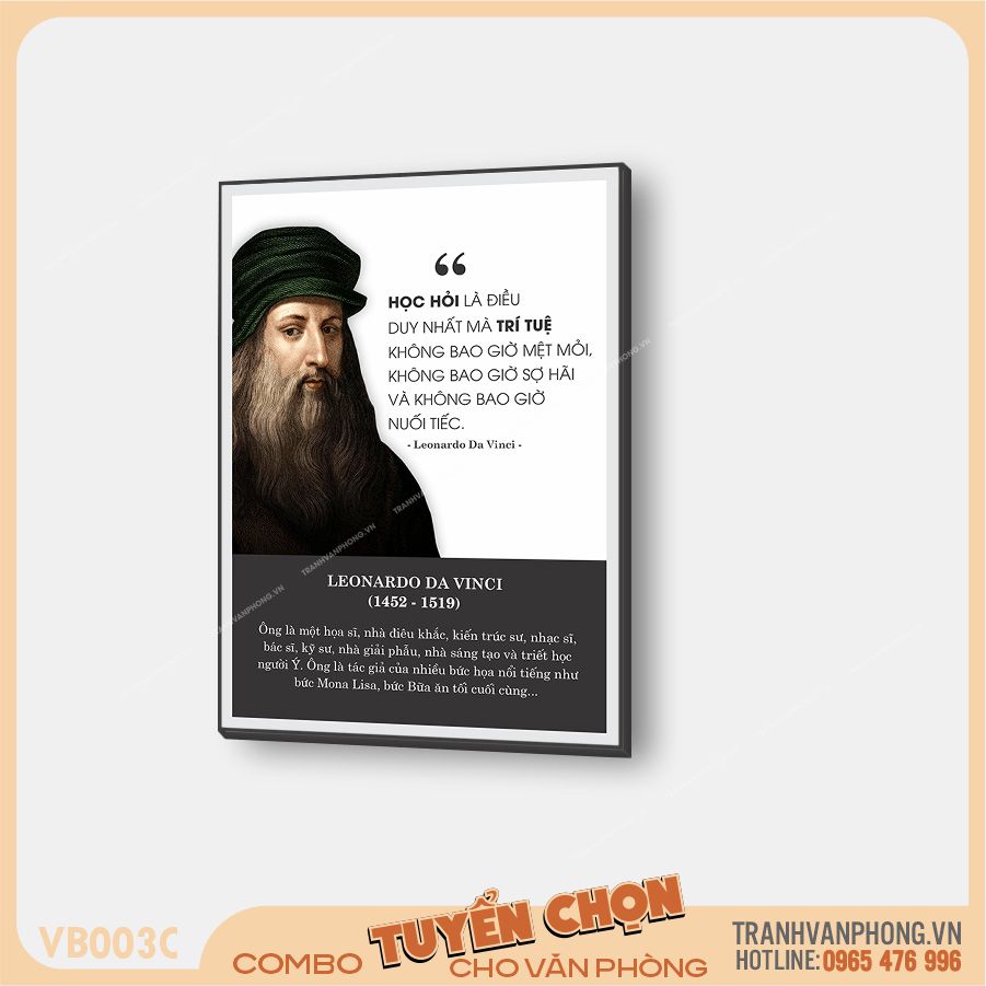 Bộ 3 tranh quotes vĩ nhân và các trích dẫn nổi tiếng - VB003
