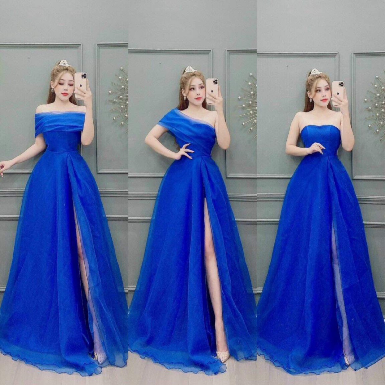 Đầm maxi mặc dc 3 kiểu TRIPBLE T DRESS - size M/L - MS214V