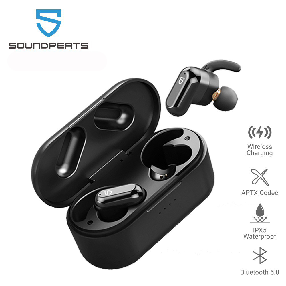 Tai nghe bluetooth TrueWireless Earbuds SOUNDPEATS TrueGine2 Bluetooth V5.0, thời gian nghe nhạc 7h - Hàng chính hãng