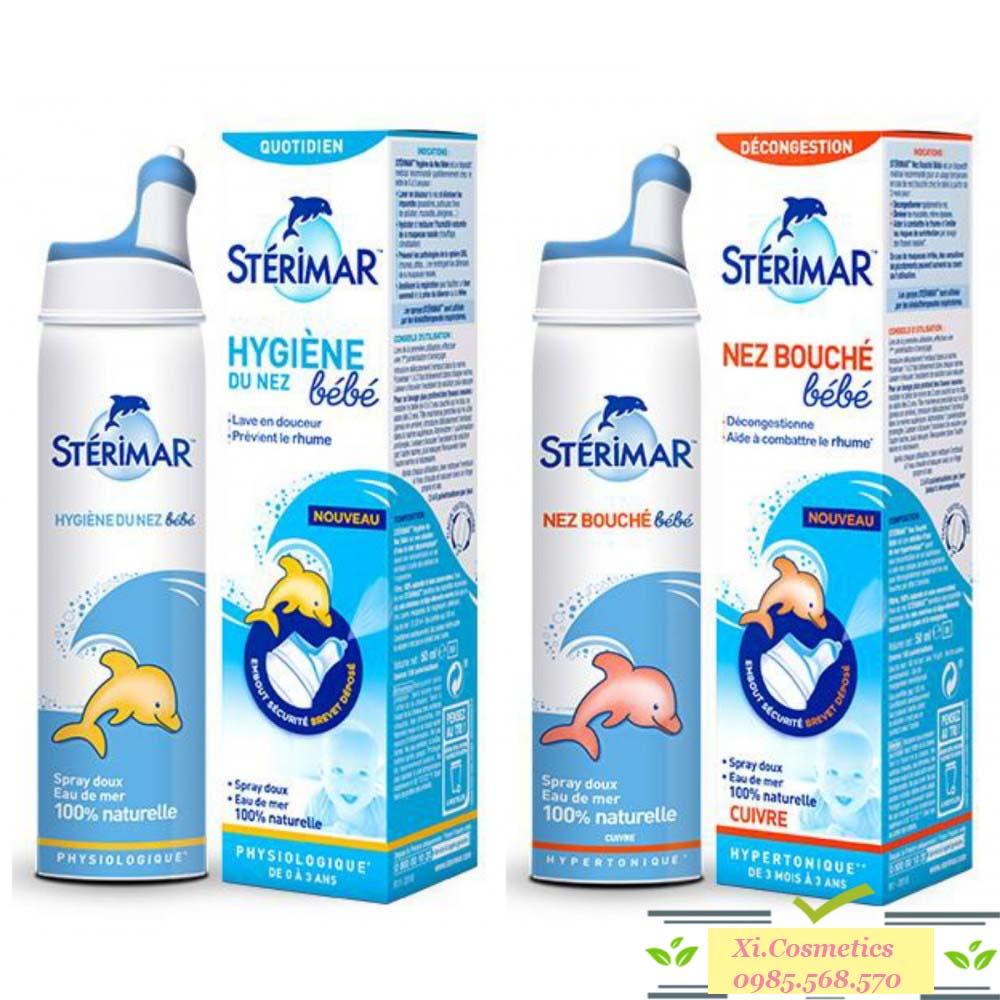 Xịt muối biển cá heo vàng và cá heo cam (100ml) Sterimar, Pháp