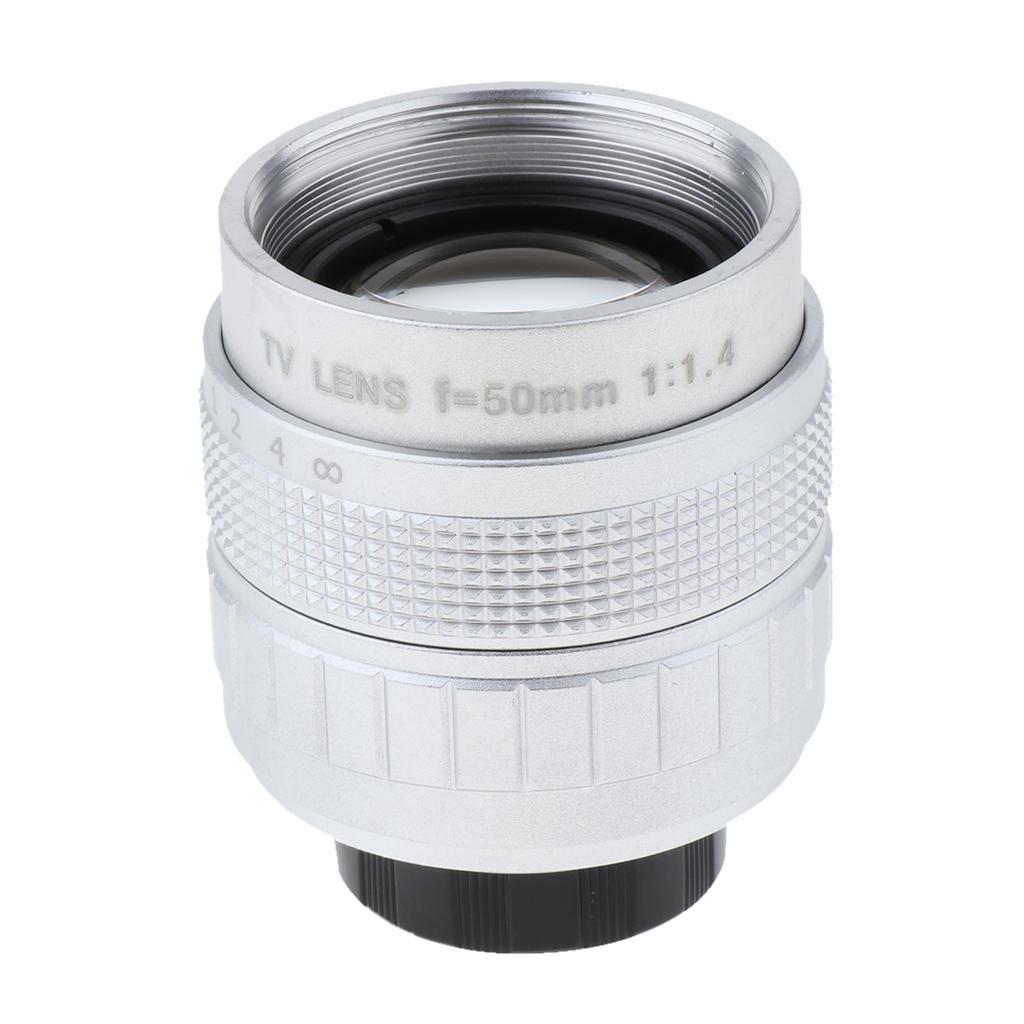 CCTV Lens +C Mount Adapter +2 Macro Rings, 50mm f1.4 for Q Cameras #1