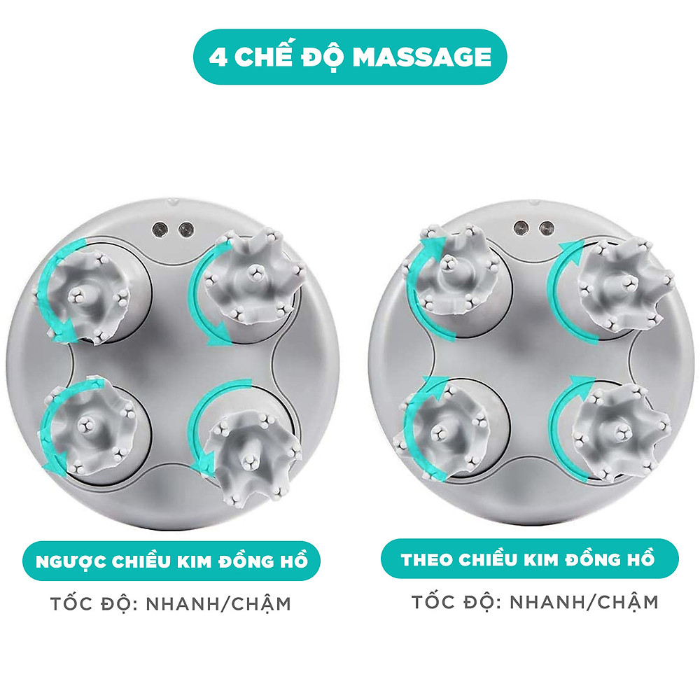 Máy Massage Cầm Tay Cao Cấp KINGTECH ST-701 - Chuyên Mát xa Đầu, Cổ, Mặt - Không Dây, Kèm Đế Sạc Di Động - Giúp Thư Giãn, Giảm Căng Thẳng - Quà Tặng Tuyệt Vời Cho Người Thân