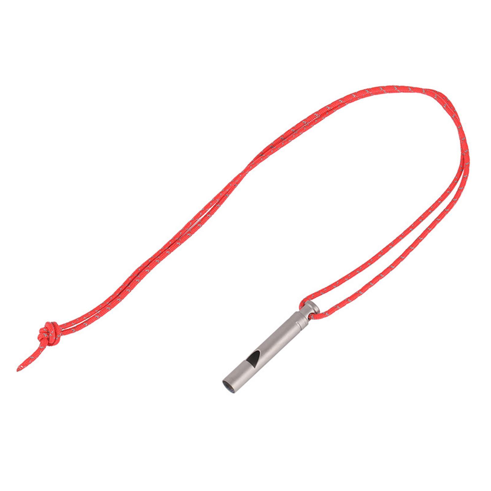 Titanium Emergency Whistle, Loud Portable Keychain Necklace Whistle for Emergency Survival, Life Saving, Hiking, Camping, and Pet Training