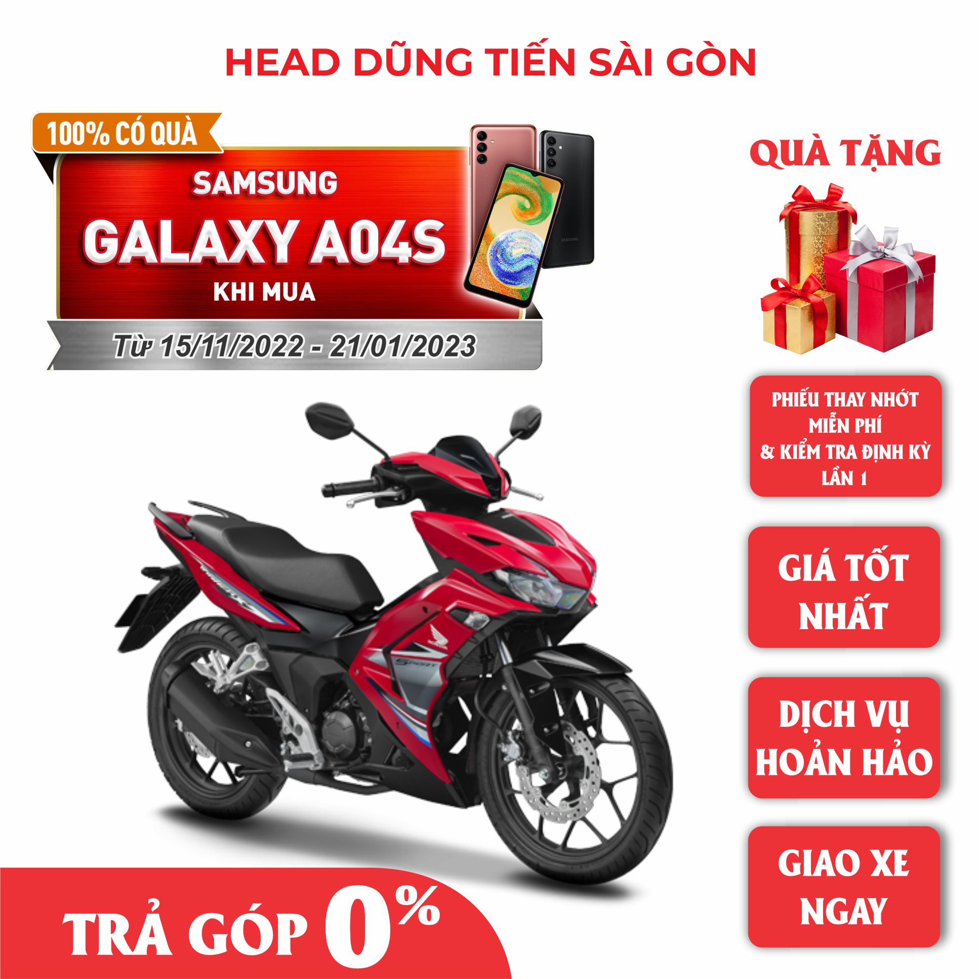 Xe Máy Honda Winner X Phiên Bản Tiêu Chuẩn 2023 Đỏ Đen