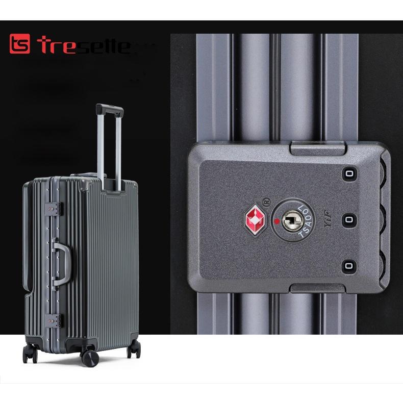 Vali khóa sập cao cấp nhập khẩu Hàn Quốc Tresette TSL-2902 Có Ngăn Đựng Latop Cổng Sạc USB