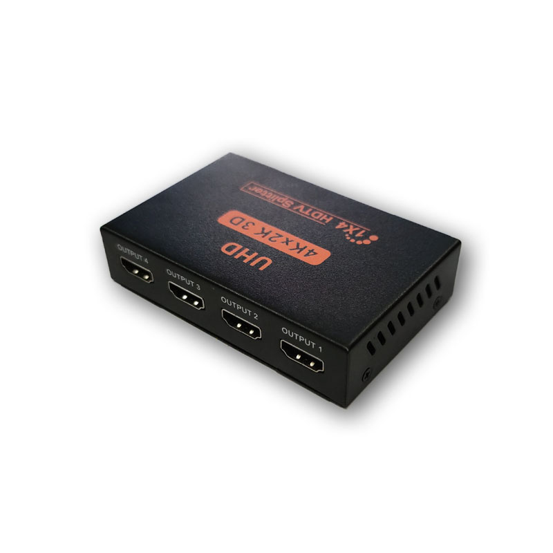 Bộ chia cổng HDMI từ 1 ra 4 HDTV Splitter hỗ trợ 2K/4K/3D (Đen)