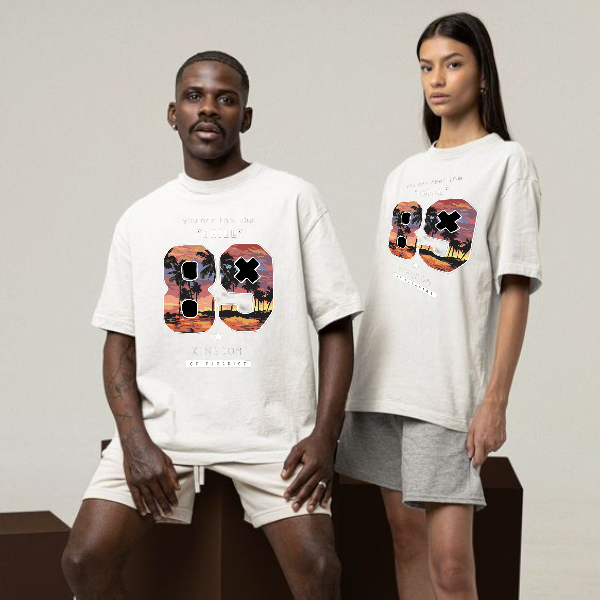 Áo Thun Nam Nữ Cổ Tròn Mẫu Số 89, Đủ Size Chất 100% Cotton Tici Form Slim Fits Trẻ Trung Và Thanh Lịch - DOPEL SHOP