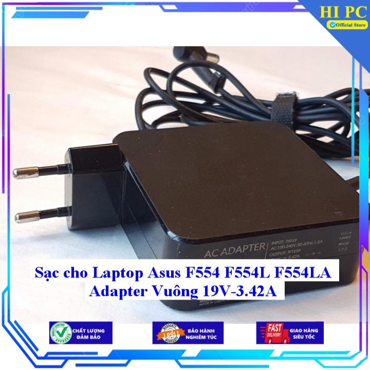 Sạc cho Laptop Asus F554 F554L F554LA Adapter Vuông 19V-3.42A - Hàng Nhập khẩu