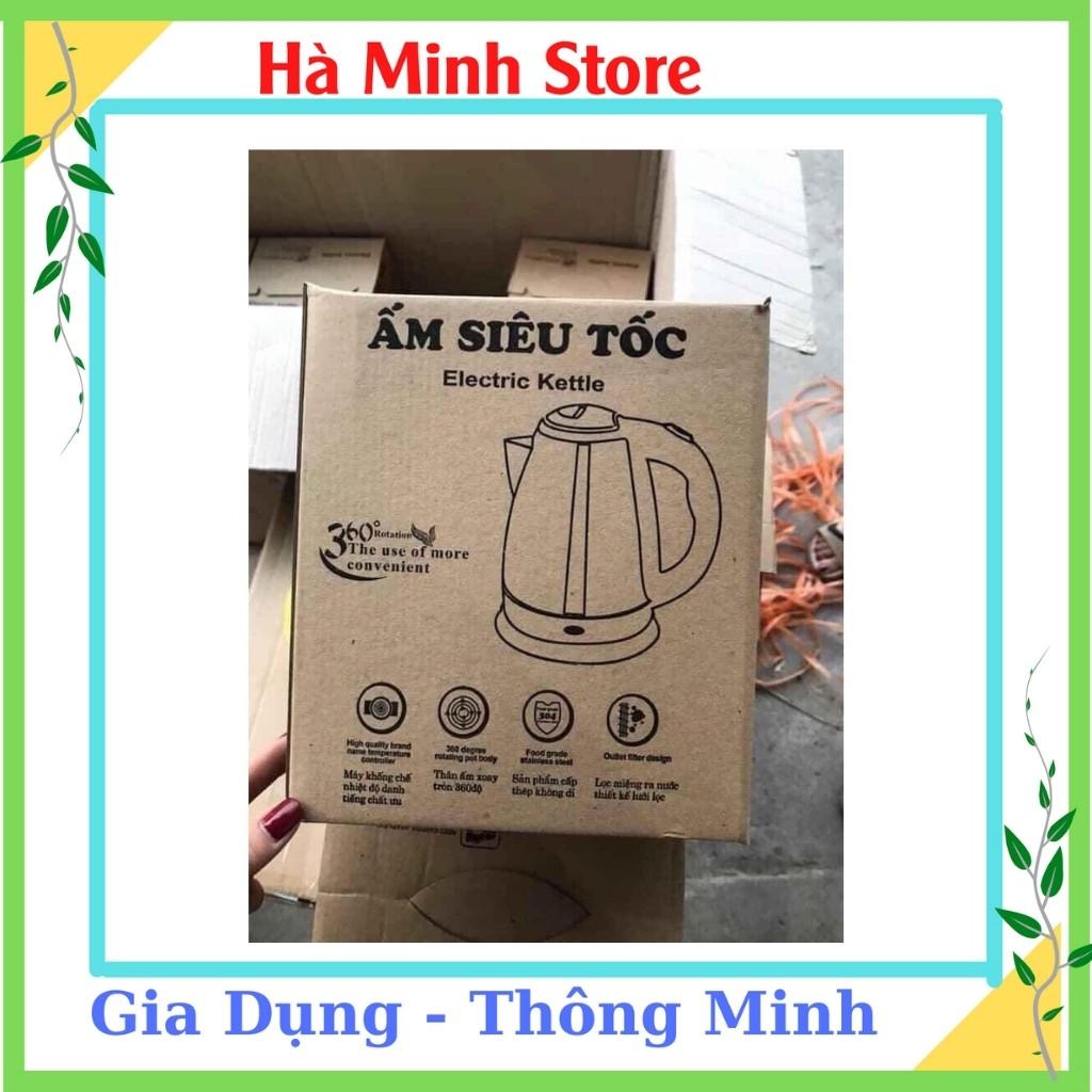 Ấm Đun Nước Siêu Tốc Tiện Dụng, Dung Tích 1,8L, Inox Chống Gỉ Sét - Ấm Tự Động Ngắt Khi Nước Sôi