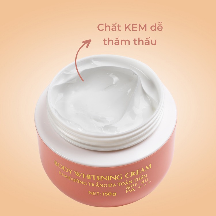 Kem Body Dưỡng Trắng Da Toàn Thân Jamizu Body Whitening Cream 150G