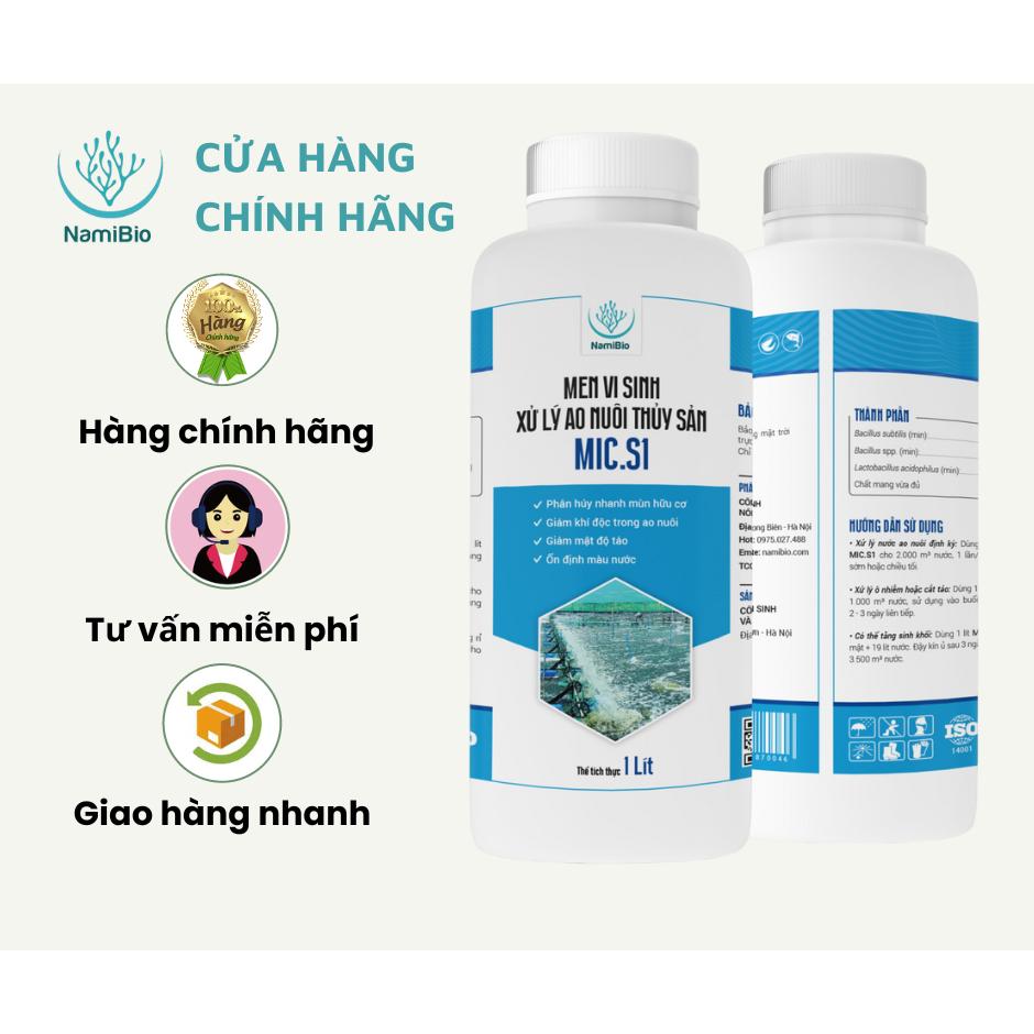 Men vi sinh xử lý ao nuôi thủy sản MIC.S1 Làm sạch ao hồ nuôi định kỳ, sau các vụ nuôi.