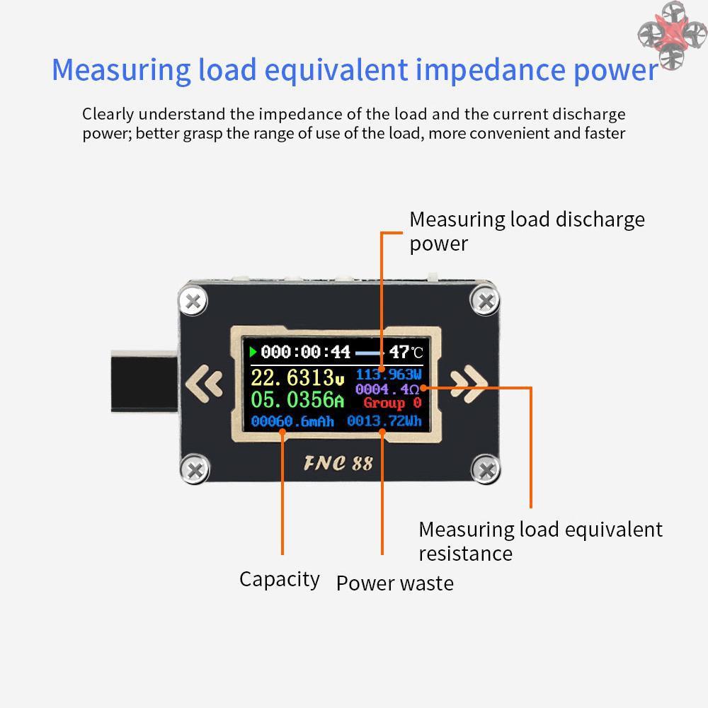 Bộ Đồng Hồ Vạn Năng Fnc88 Type-C Pd 2 Cổng Usb