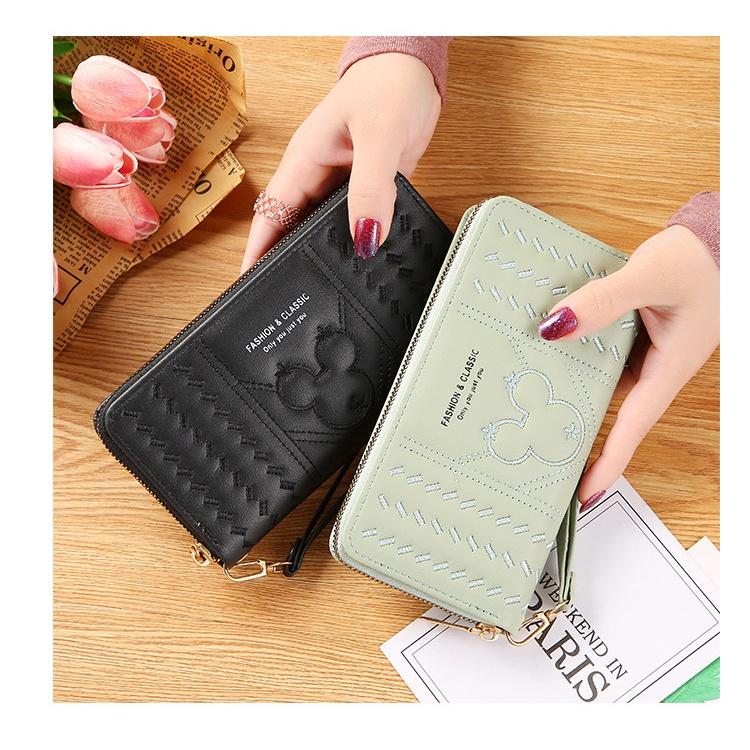 Ví nữ cầm tay dài cute thời trang Hàn Quốc đẹp sang trọng đựng điện thoại nhiều ngăn giá rẻ LUKADO VDCT02