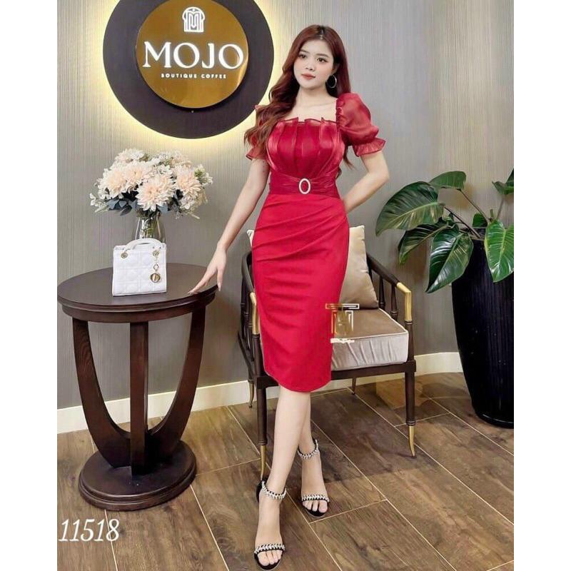Đầm dự tiệc phối tơ gân