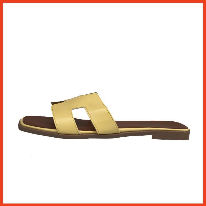 TLG Dép Thời Trang Nữ Da PU Cao Cấp Quai Ngang Chũ H Lót Dép Mềm Êm 21307