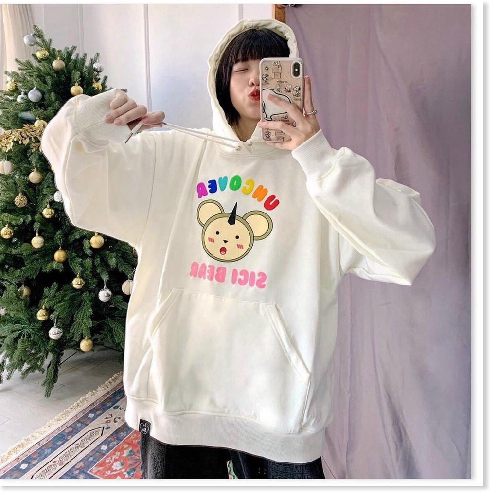 Áo khoác hoodies nam nữ unisex in mặt gấu chữ nhiều màu siêu đáng yêu form rộng to y hình chất nỉ dàu mịn XỊN XÒ ,phong cách HOT HÈ 2021 THỜI TRANG,ÁO HOODIE NAM NỮ-JINS STORE