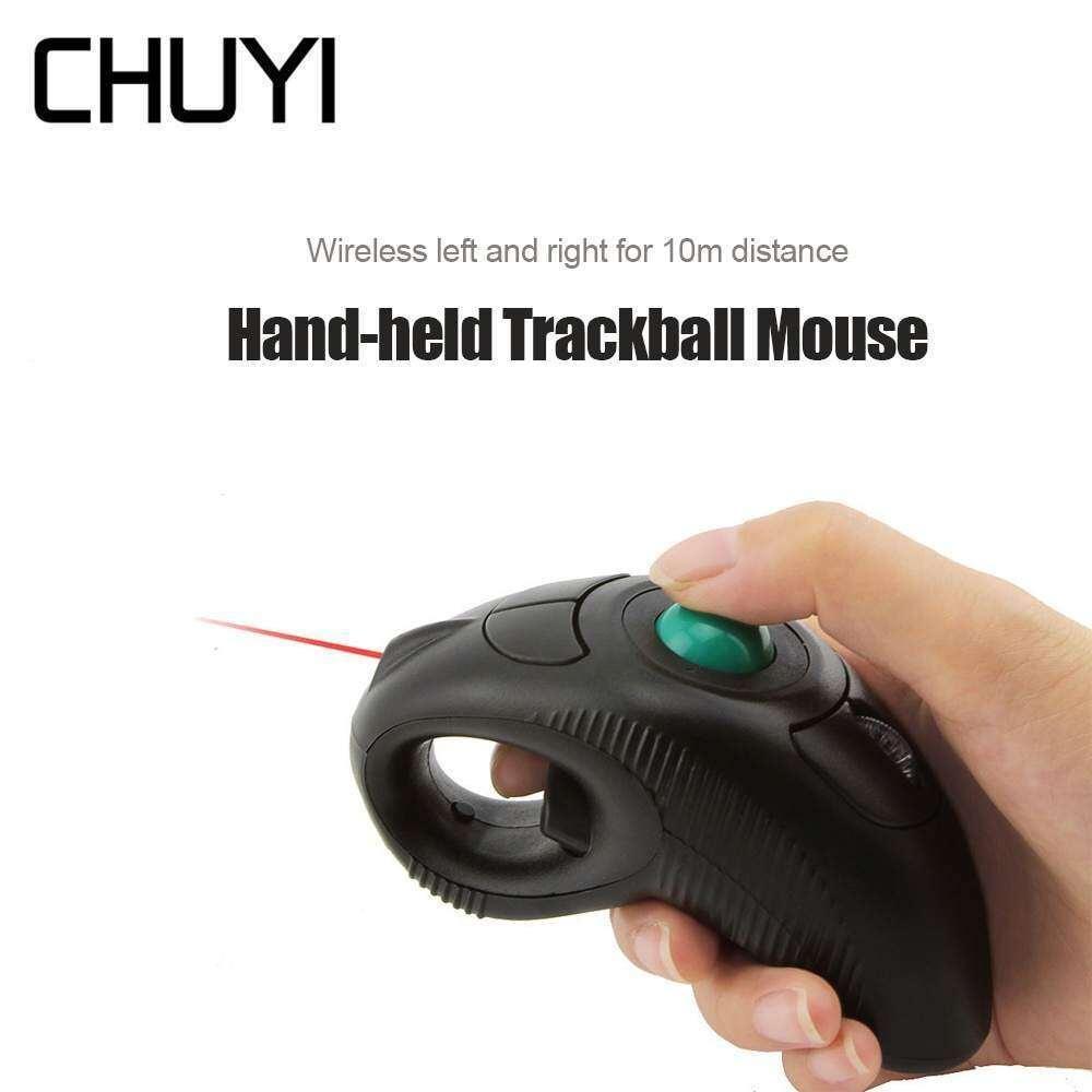 Wireless Trackball Laser Mouse Thumb-Controlled Mause 2.4G 10M Distance control Handheld Finger Air Design Mice For Teacher PPT Presentation Office