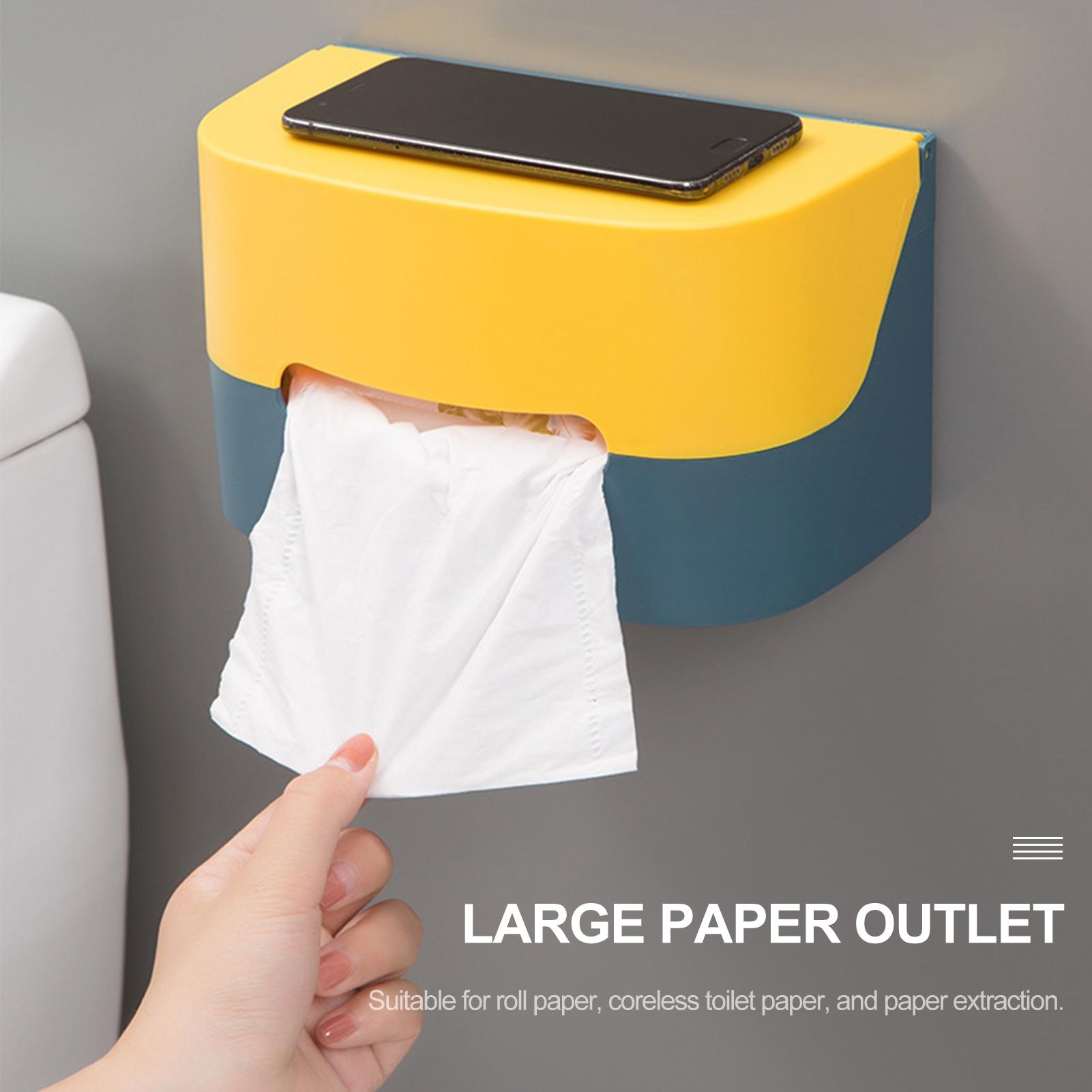 Hộp đựng giấy vệ sinh dán tường sử dụng vật liệu ABS chất lượng cao, bền và an toàn