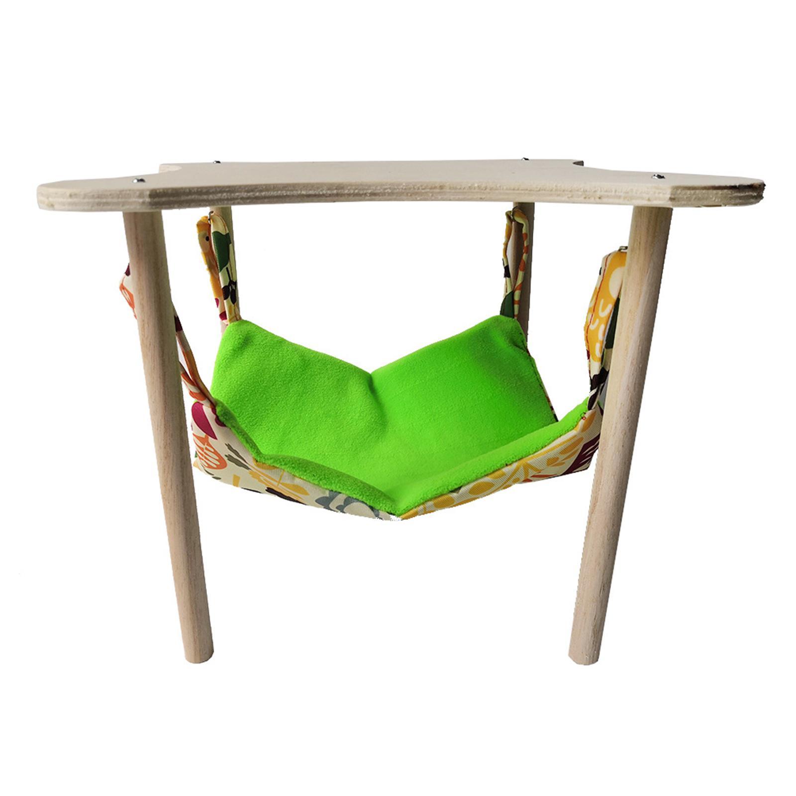 Guinea Pigs Hammock Guinea Pig Hideout with Durable Wooden Stand Hanging Bed Hamster Hammock for Chinchilla Small Animals Dwarf Rabbit Bunny