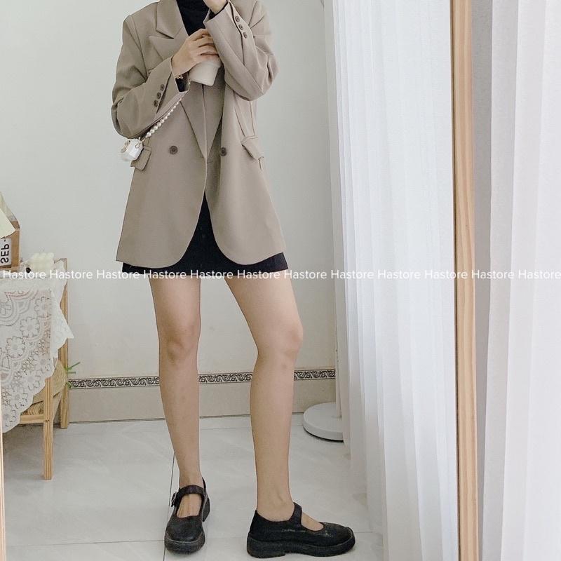 Khoác Blazer tay cài khuy xuất Hàn