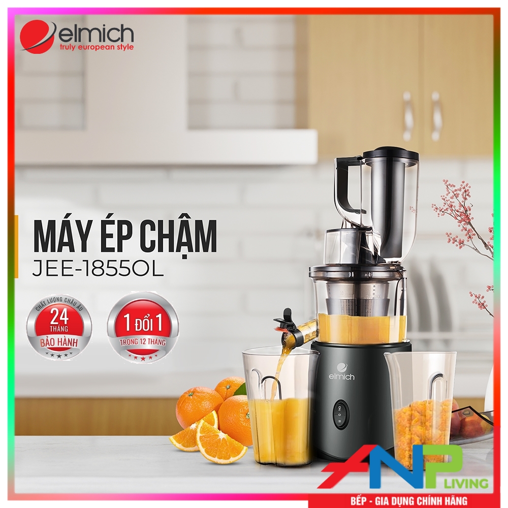 Máy Ép Trái Cây Tốc Độ Chậm Elmich JEE-1855OL (Công Suất 240W, - Ống Tiếp Nguyên Liệu size Lớn) - Hàng chính hãng