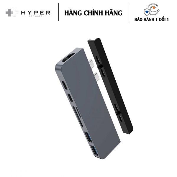 [HÀNG CHÍNH HÃNG] CỔNG CHUYỂN ĐỔI CHO MACBOOK/IPADPRO/LAPTOP/SMARTPHO HYPERDRIVE DUO 7-IN-2 HDMI 4K60HZ WITH CABLE USB-C