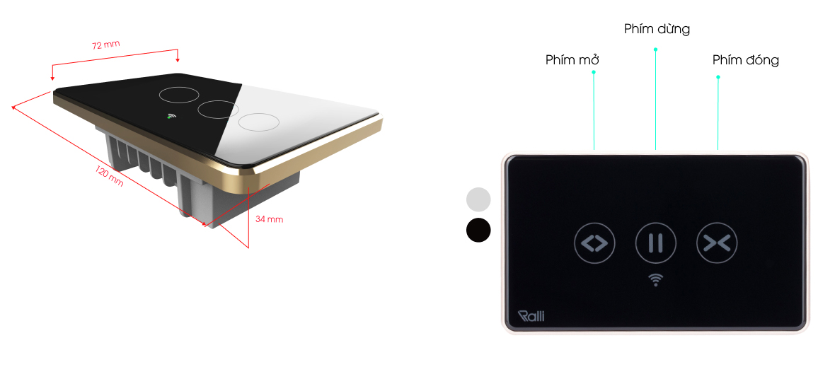 Công tắc cửa cuốn thông minh Rạng Đông Model: CTCU.WF CN.DOT điều khiển từ xa qua internet- Hàng chính hãng.