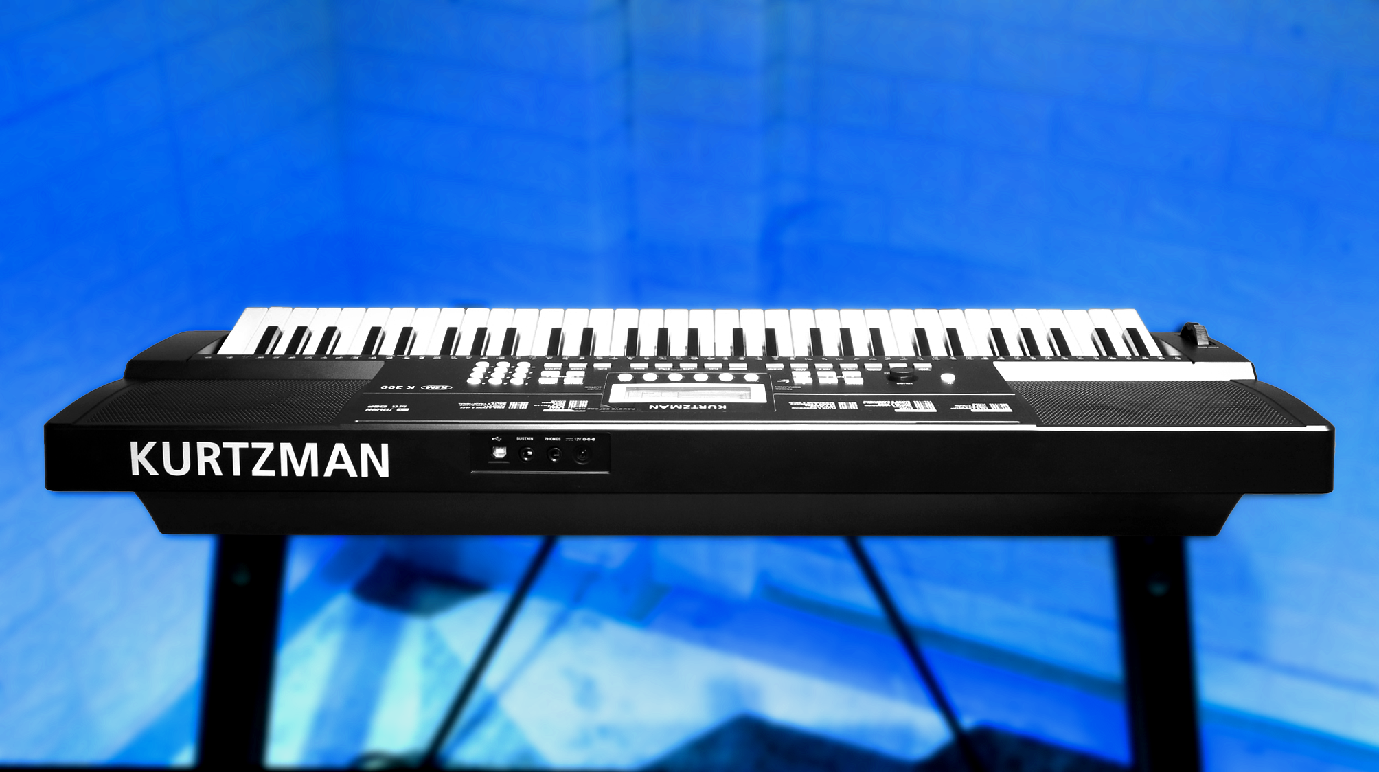 Đàn Organ điện tử/ Portable Keyboard - Kzm Kurtzman K200 (BL) Version 2022 - Màu đen - Hàng chính hãng