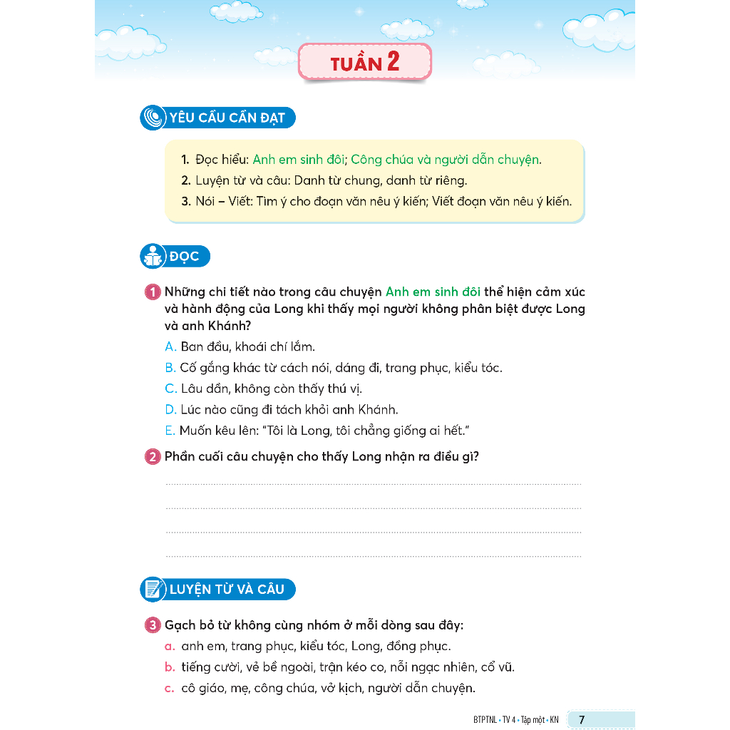 Sách - Bài tập phát triển năng lực Tiếng Việt 4 Tập một