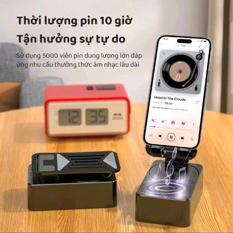 Giá Đỡ Điện Thoại 3 Trong 1 Kèm Pin Dự Phòng &amp; Loa Bluetooth - Tiện Lợi, Dễ Dàng Mang Theo Khi Di Chuyển - HÀNG CHÍNH HÃNG MINIIN