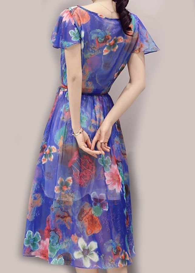 Đầm Nữ Maxi Kèm Belt Hoa 2016DMX00200