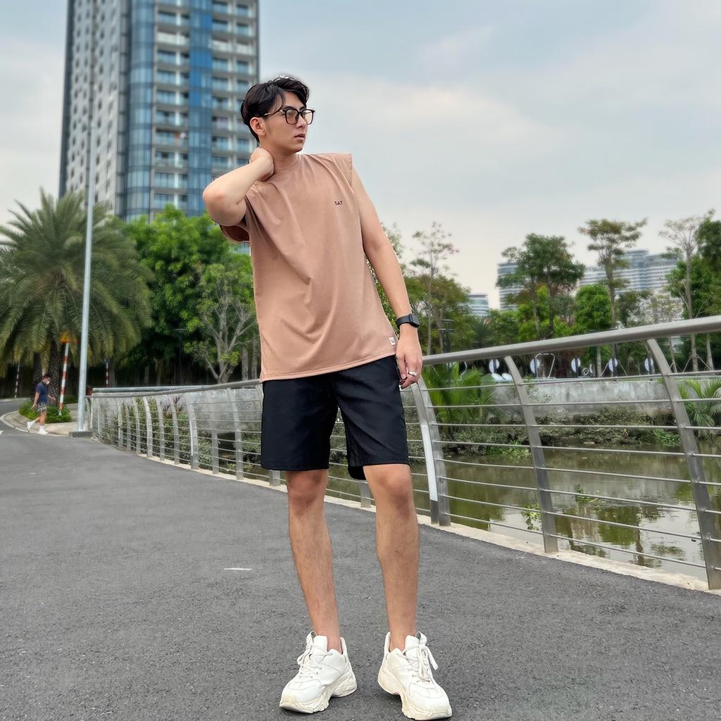Quần short quần đùi nam SAT SLUX-01 vải kaki cao cấp, trẻ trung, dày dặn, co giãn nhẹ, chuẩn form