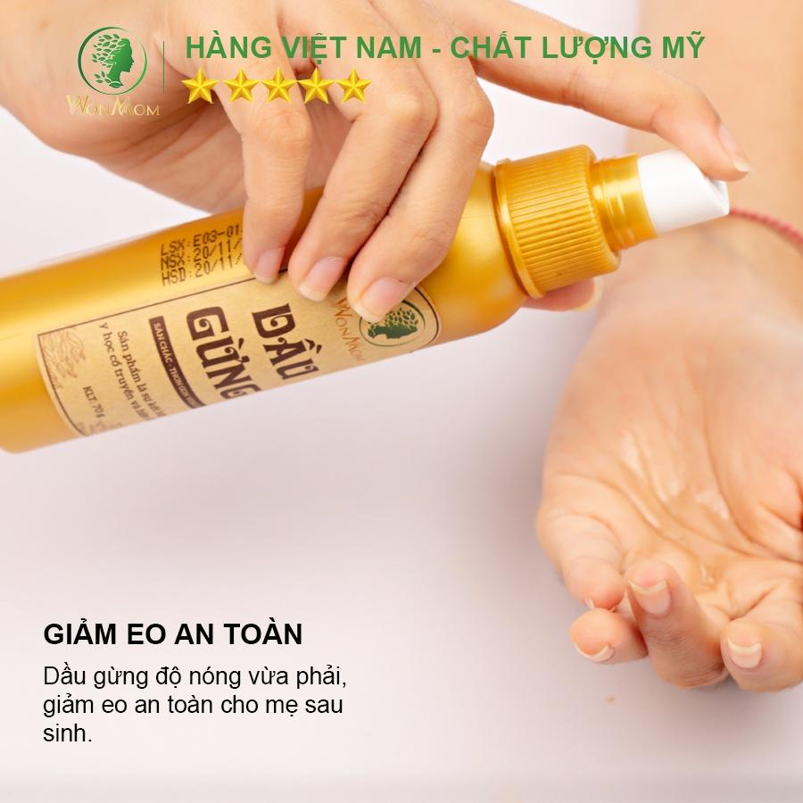 Dầu Gừng Massage Tan Mỡ Bụng Sau Sinh Wonmom 70g